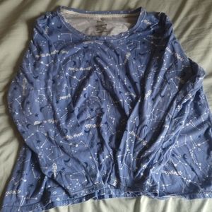 Secret Treasure Pajamas 3X 22W-24W Blue, white, grey